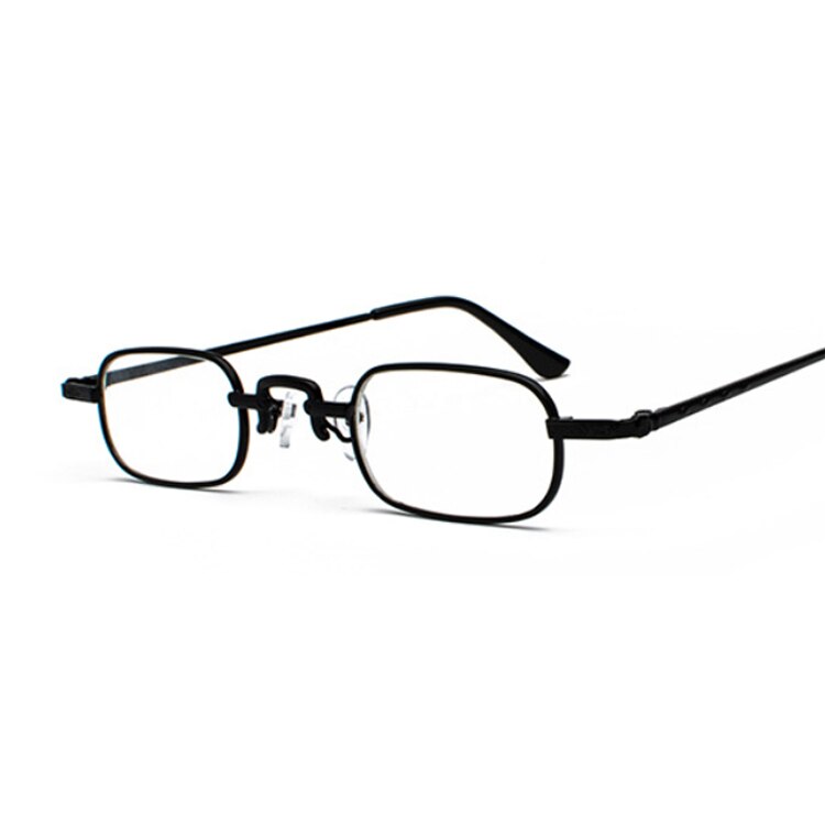 Retro Small Square Metal Steampunk Sunglasses Women Men Glasses Brand Vintage Sunglasses Female: Black