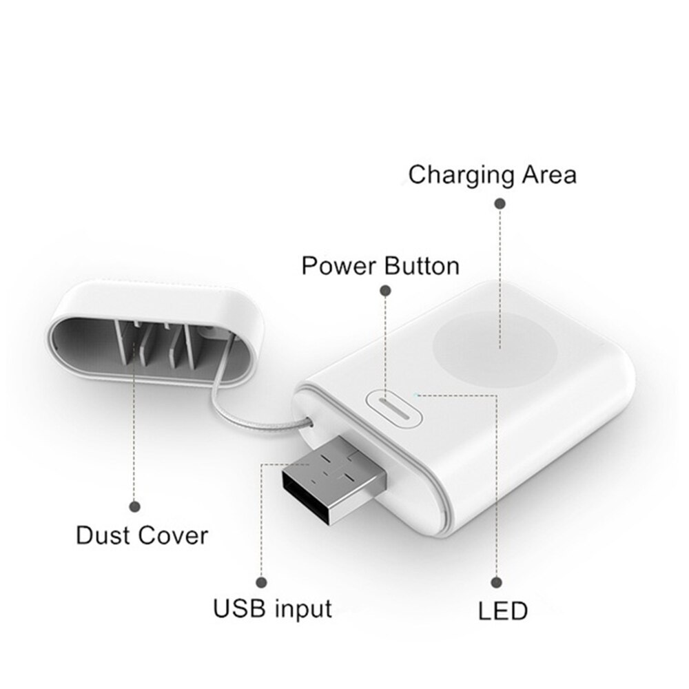 Drahtlose Ladegerät Power Bank für ich Uhr 4 3 2 1 Tragbare Mini Ladegerät Externe Batterie Lade Dock für Apple uhr 1 2 3 4