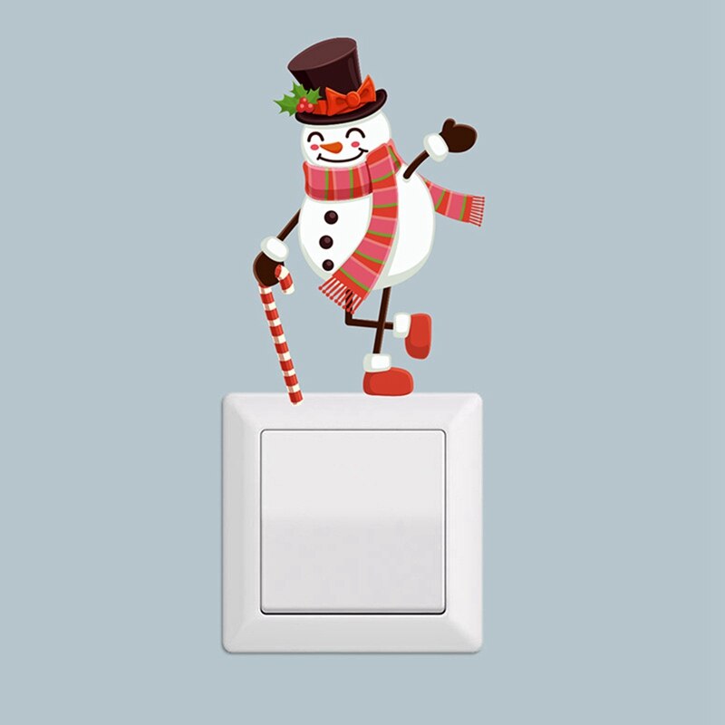 Christmas Switch Stickers Wall Switch Decoration Stickers Christmas Removable Wall Stickers