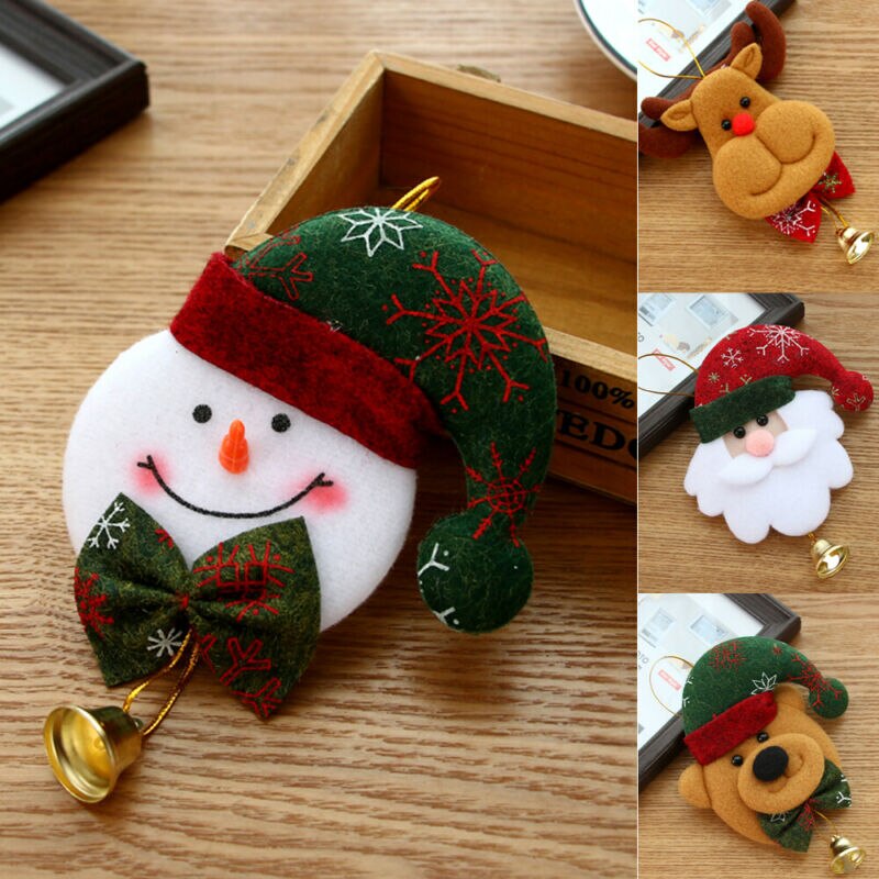 Kerst Ornamenten Kerstman Snowman Deer Bear Bell Hang Xmas Decorations