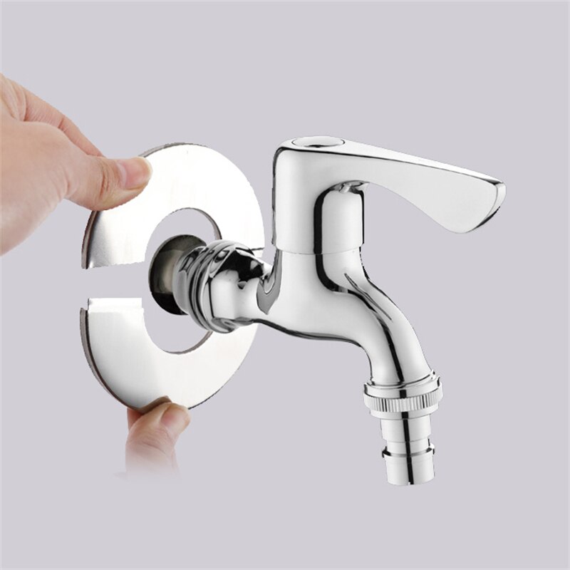 Stainless Steel Water Pipe Faucet Decorative Cover Self-Adhesive Faucet Water Pipe Wall Cover Chrome Finish Bathroom Accessories