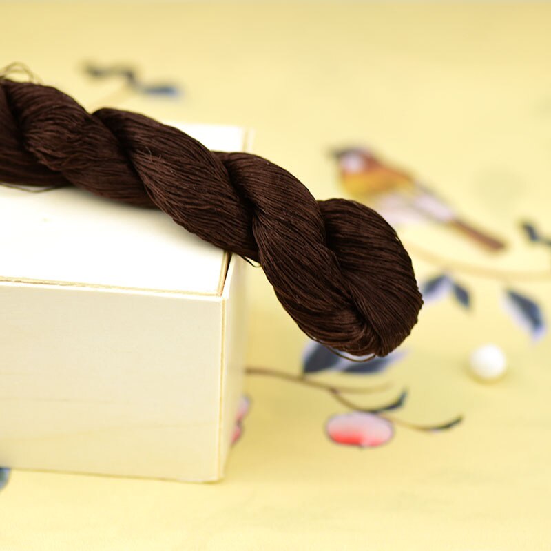 1pcs 100% silk thread hand embroidery embroider cross stitch 400m silk embroidery thread brown series 10 gradient colors: 6