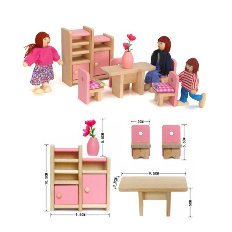 Miniature 1:12 Dollhouse Furniture for Dolls,Mini 3D Wooden Puzzle DIY Building Model Toys for Children: 777627