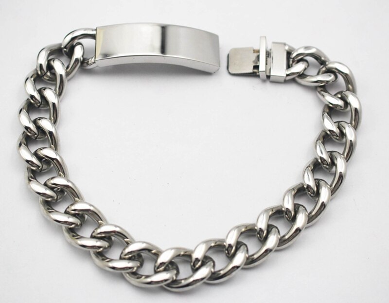 316L Rvs Id Armband 8.86 Inch Blank Tag Link Chain Bangle Armband