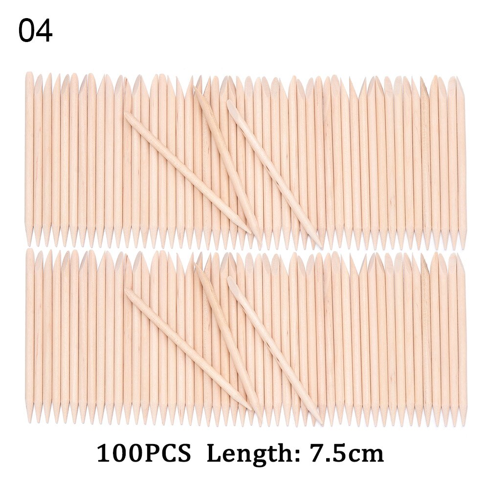 3 Sizes Orange Wood Sticks for Cuticle Pusher Cuticle Remove Tool forks for nails Manicures Tools 10/30/50/100Pcs/Set Whosale: 4