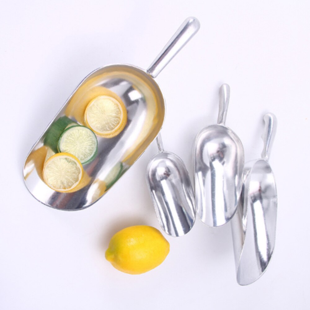 Stainless Steel Ice Scoop Food Buffet Candy Bar Scoops Shovel Kitchen Gadgets Sugar Scoop Kitchen Storage Tool Ice Cream Spoon