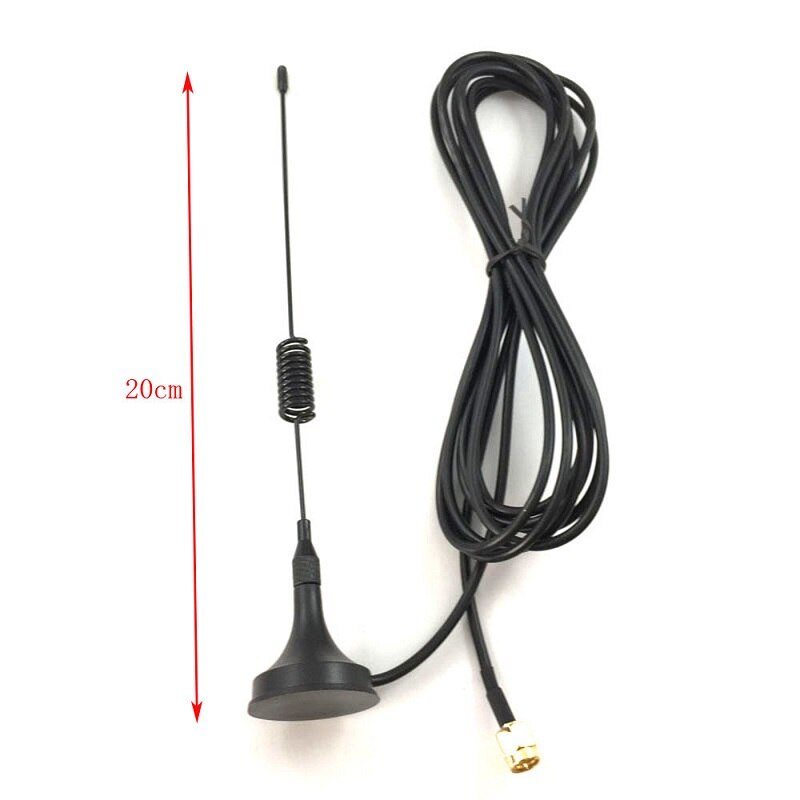 Antenne GSM 10 7dbi-8dbi, 900-1800MHz, base magnétique, prise SMA, sertissage RG174, Booster de Signal 3M