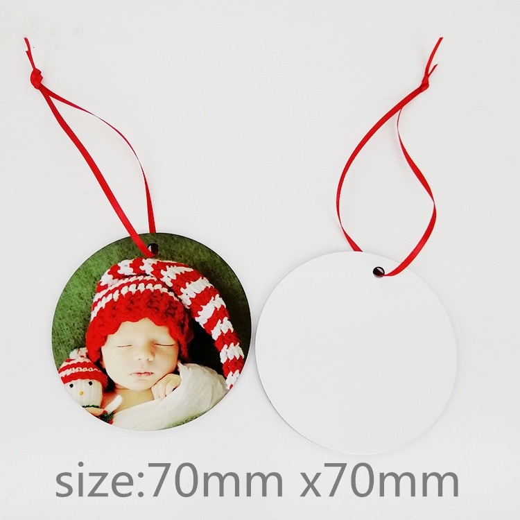 30pcs/sublimation blank heat transfer printing Christmas decoration pendant MDF two-sided 70X70cm printing DIY