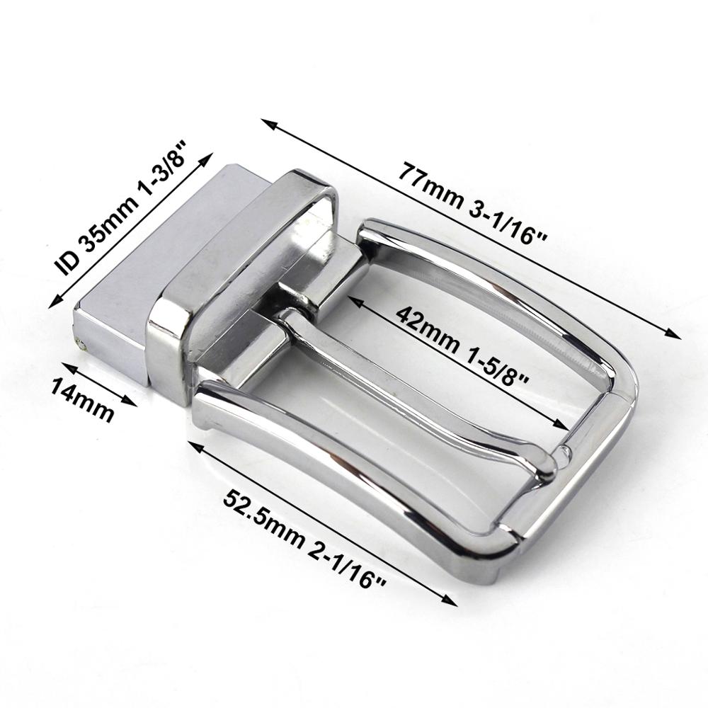 1Pcs 35Mm Metalen Geborsteld Mannen Gesp Matte Brown Clip Gesp Draaibaar Bodem Enkele Pin Half Gesp Lederen craft Riem