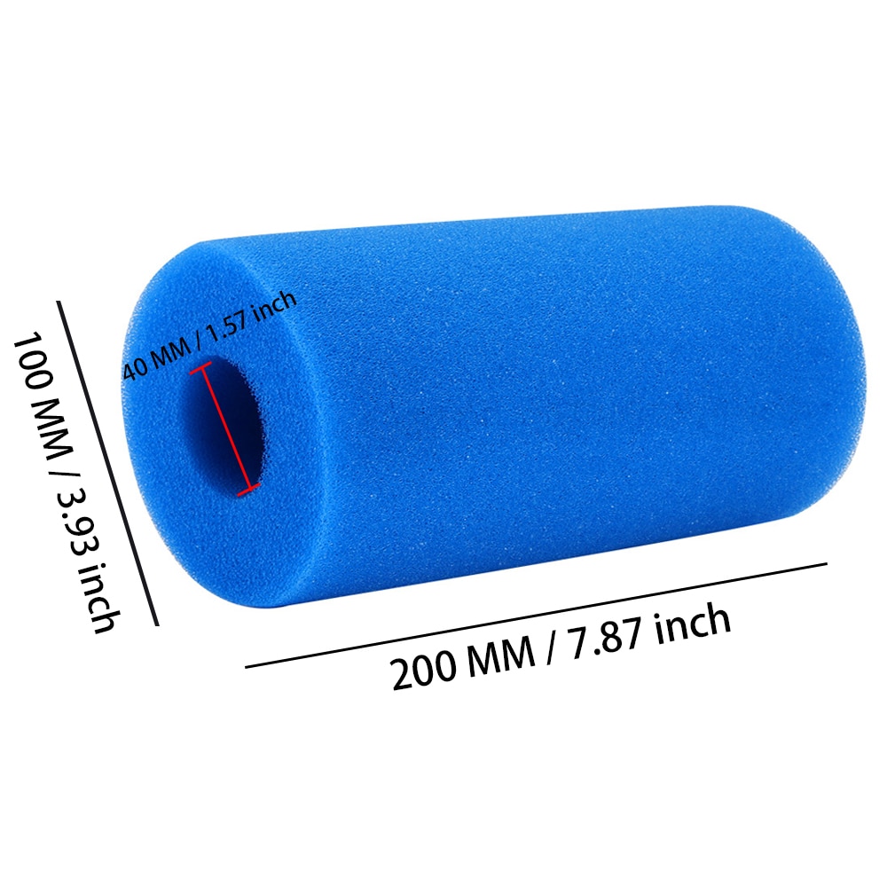 Akcesoria do basenów filtr piankowy gąbka wielokrotnego użytku do Intex typ A zmywalny Biofoam czysty filtr gąbki piankowe 10cm x 20cm