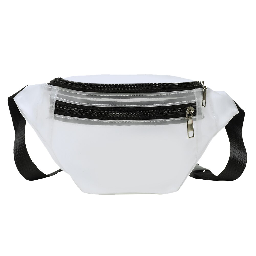 Clear PVC Transparent Fanny Pack For Women Waist Bag Girls Crossbody PVC Shoulder Bags Messenger Bags Bolsa Femenina: Type C Black