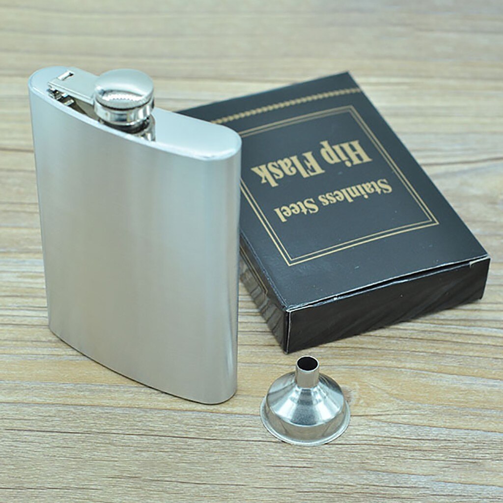 8oz Stainless Steel Pocket Hip Flask Alcohol Whiskey Liquor Screw Cap&Funnel Whiskey Hip Flask Funnel Pocket Flask Screw Cap
