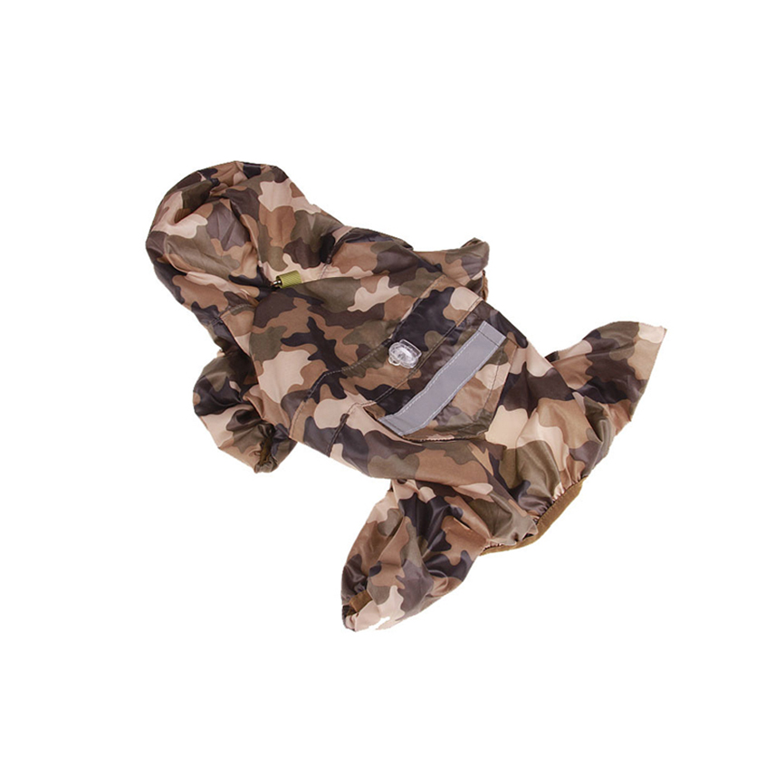 Casual cão de estimação casaco de chuva filhote de cachorro roupas gato capa de chuva jaqueta impermeável ao ar livre capuz vestuário macacão suprimentos para animais de estimação chien: XL / camouflage