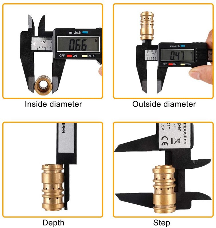 150mm 0-6 Inches Electronic Digital Caliper with Large LCD Screen Micrometer Measuring Tool Inch/Fraction/mm Conversion
