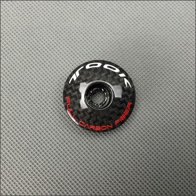 Fiets Headset Expander Plug Compressor Stem Top Cap 28.6mm (1 1/8 ") voor Carbon Vork Carbon Headset Stuurpen Top Cap: red cap with bolt