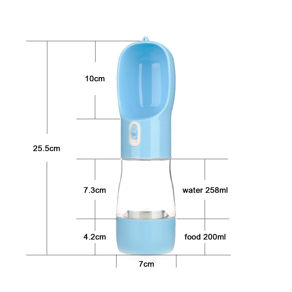 Hond Waterfles Feeder Kom Draagbare Water Voedselfles Huisdieren Outdoor Reizen Drinken Hondenkommen Waterbak voor honden: Rood