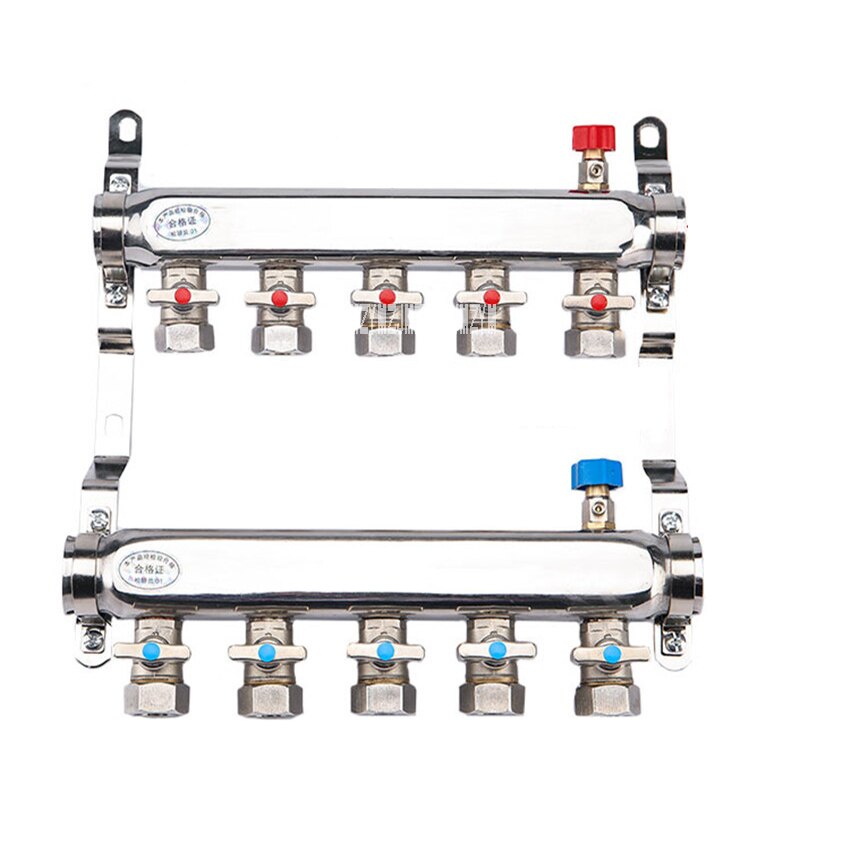 Floor Heating Manifold Geothermal Water Separator Valve Divider Knockout Drum Trap Steel Stainless Steel Set Water Segregator