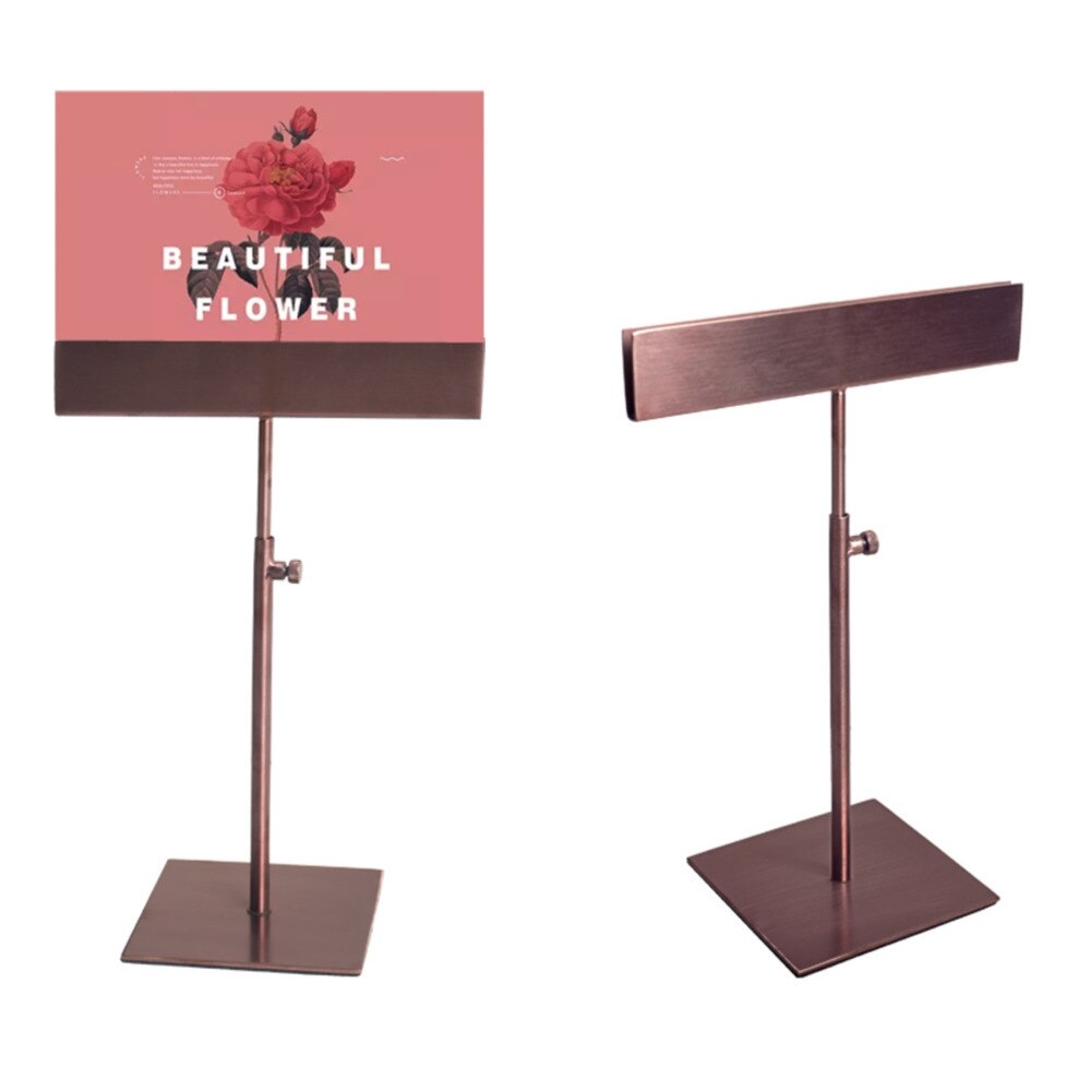 Adjustable Menu Display Stand Kt Board Double-sided Display Holder for A4 Pop Poster Modern Desktop Hb34