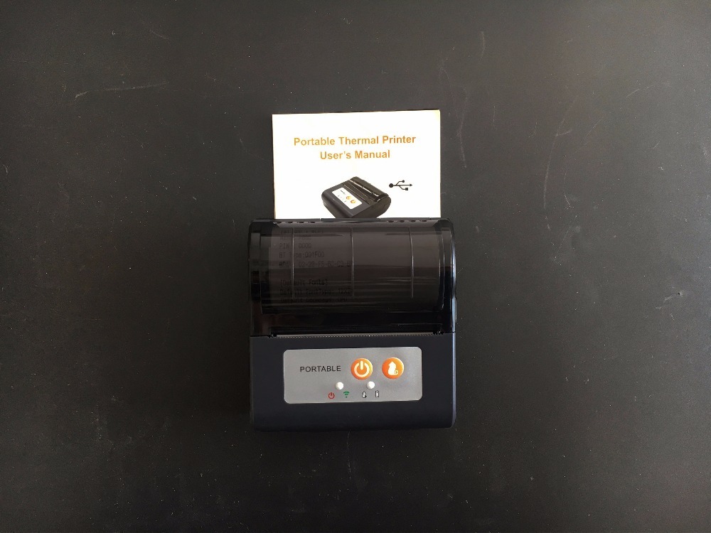 Mini 80mm thermal portable receipt printer