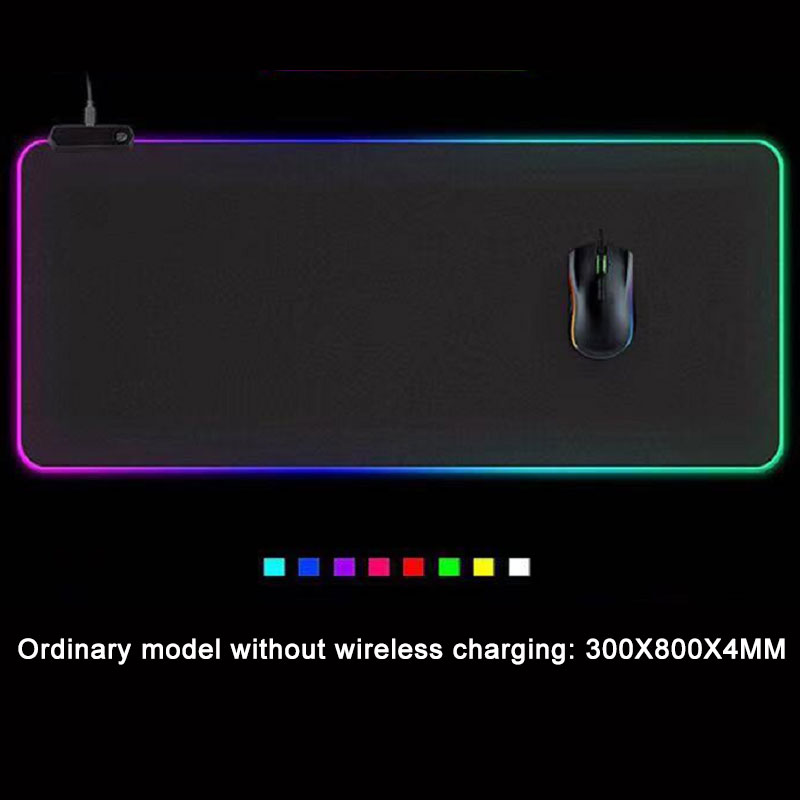 For Alienware Alien RGB Symphony Luminous Oversized Gaming Mouse Keyboard Table Mat 10W Wireless Fast Chargecompatiblecell phone: No wireless charging