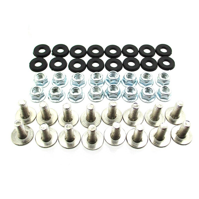 Xljoy  m6 x16 atv fyrhjuling plastskärm bultbricka mutter skruv kit för 50cc 70cc 90cc 110cc 125cc