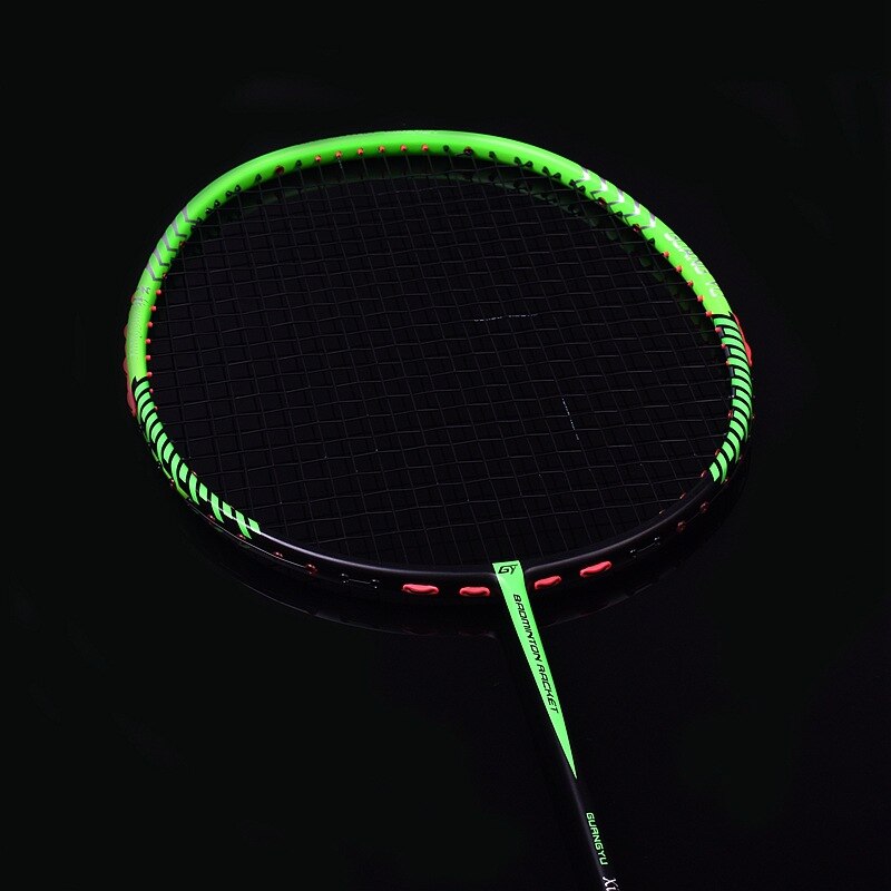 Professionele Carbon Badminton Rackets Super Licht Racket Tas Carbon Racket Strung Offensief Defensieve Volwassen Sport: E