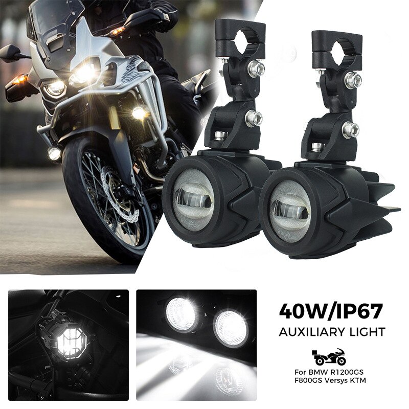 Faro LED antiniebla para motocicleta, 40W, montaje auxiliar, para BMW R1200GS, F850GS, F750GS, F 850GS, 750GS, 1250GS, GS, LC Adventure