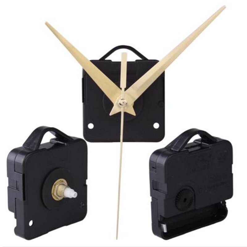 1 Set 10 MM Spindle Long Red Black Hollow Out Hands Quartz Clock Movement Mechanism Parts Kit Diy Repair Tool With Golden Hands