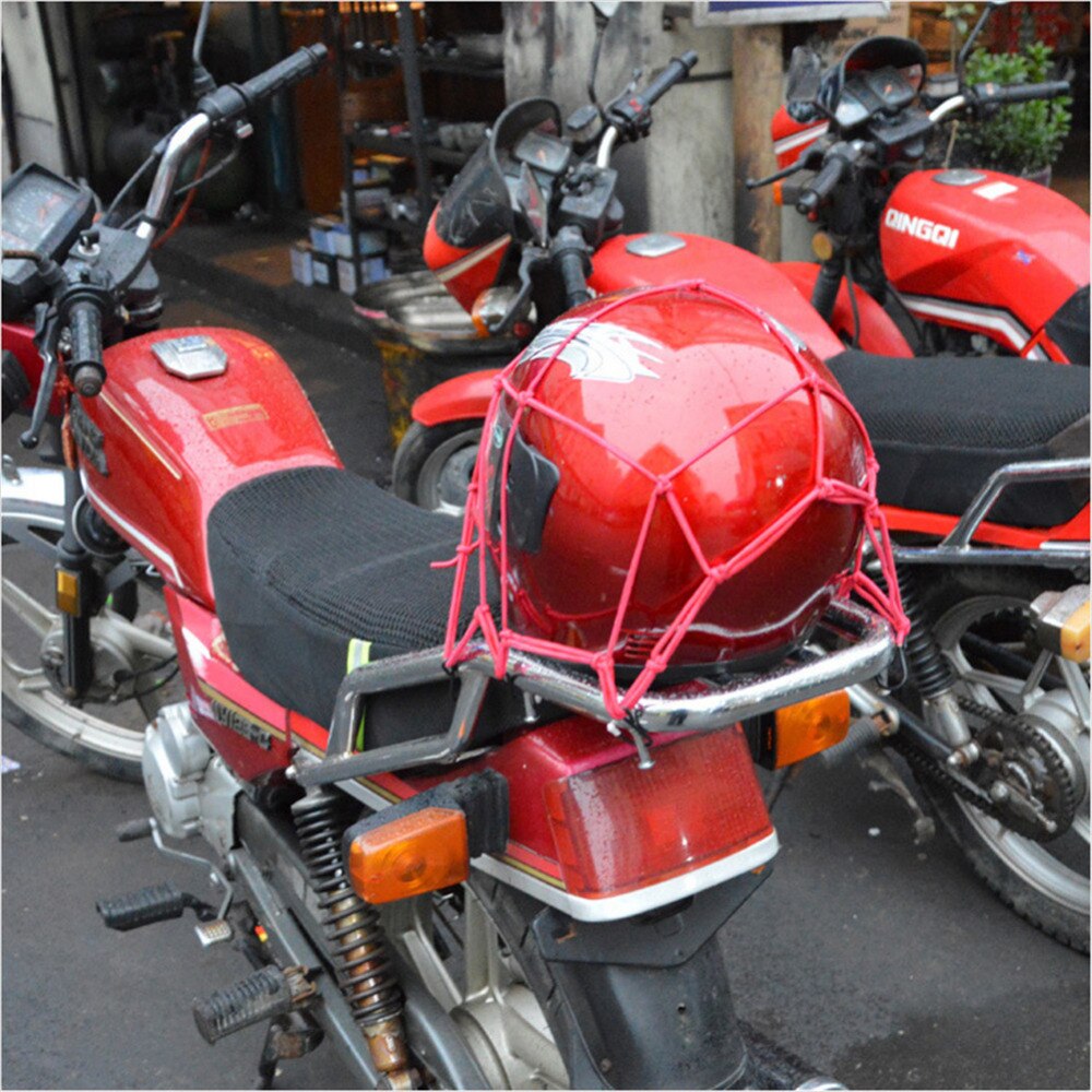 Motorcykel cykel 6 kroge holder sort hjelm mesh brændstoftank bagage netto mesh motorcykel tilbehør