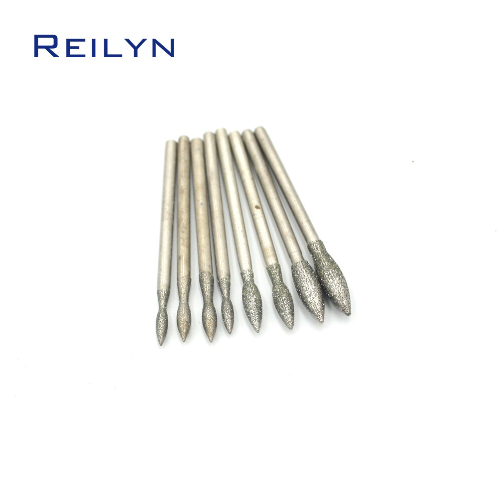 80 stücke/einstellen 2,35mm schaft schleifen Bits dremel werkzeuge polieren Schmirgel diamant Bits Peeling polieren Bits schleifen punkt