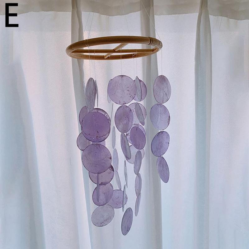 Campana de viento colgante para decoración de jardín, cascabel de viento de 50cm en 8 colores, estilo nórdico para oficina, habitación de niños y guardería: E