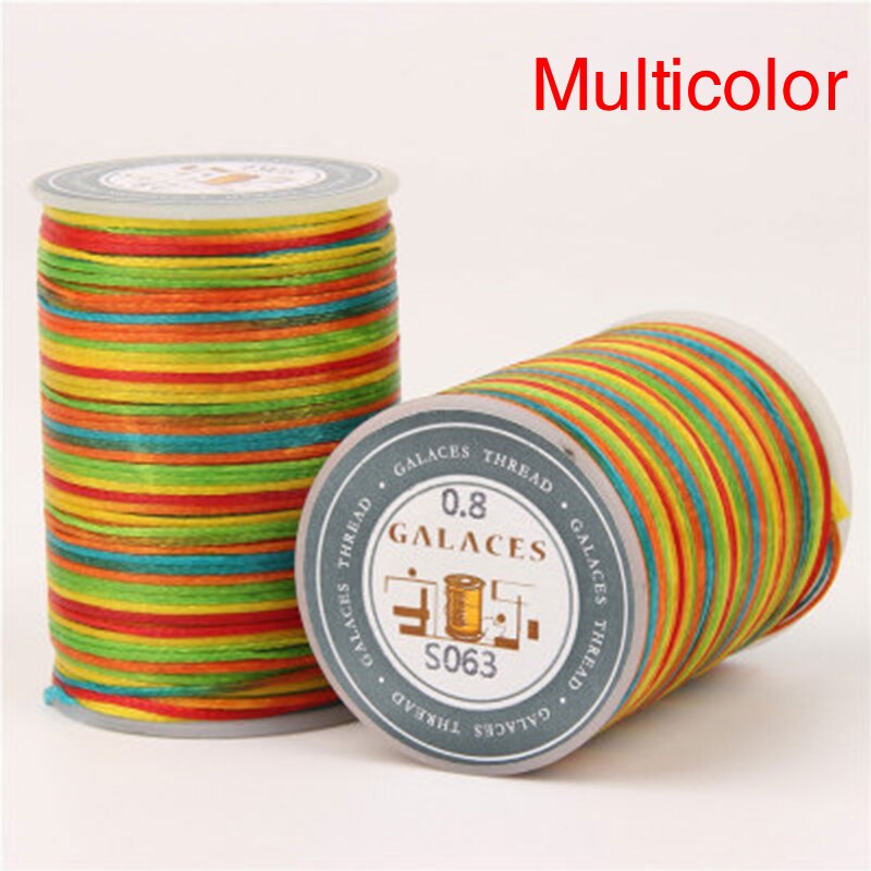 0.8mm 90m Waxed Thread Cord String Strap Sewing Leather Stitching Necklace Rope For Jewelry Making Bracelet Supplies: Multi