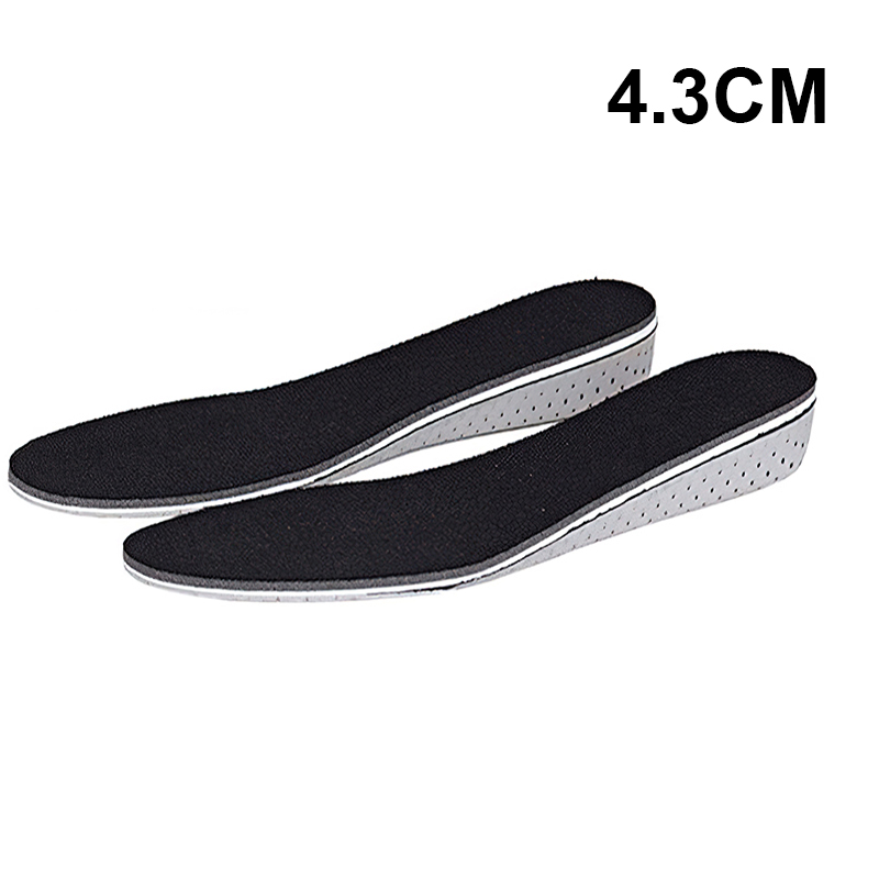 Semelles en coton à mémoire de forme unisexe pour femmes et hommes, 2.3 ~ 4.3cm, semelles complètes ou semi-montantes, coussin, directe, 2 pièces: Full pad 4.3cm