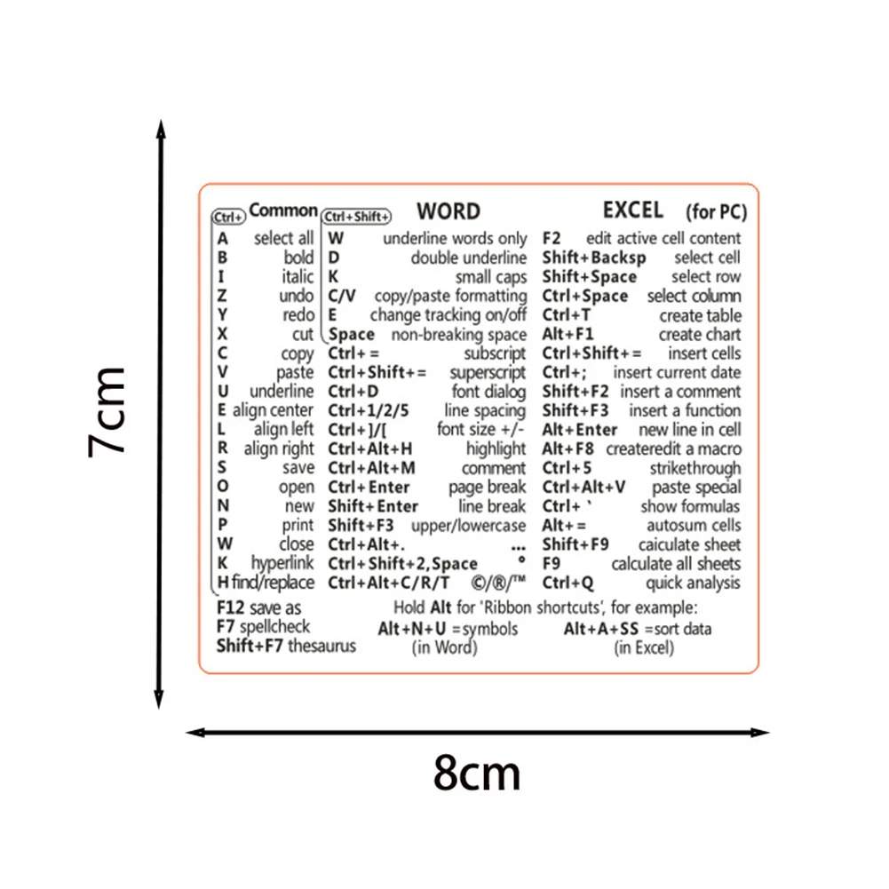 1pc naklejki ze skrótami klawiaturowymi do systemu word, excel, mac os, naklejka ochronna na laptopa z grafiką i literami: Żółty