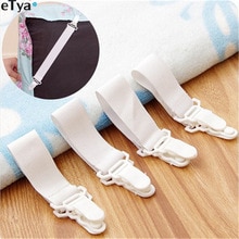 4 pièces/ensemble commode drap de lit attache élastique blanc matelas housse pince bretelles support couvertures pinces sangles