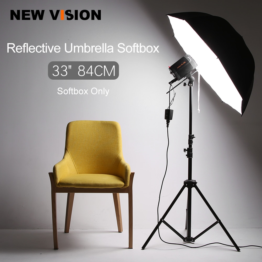 Paraguas Softbox reflectante de 33 &quot;/84cm para estudio fotográfico, Flash Stobe, iluminación