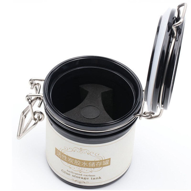 Durable Eyelash Glue Storage Tank Container Adhesive Stand Activated Carbon Sealed Storage Jar For Eyelashes Extension