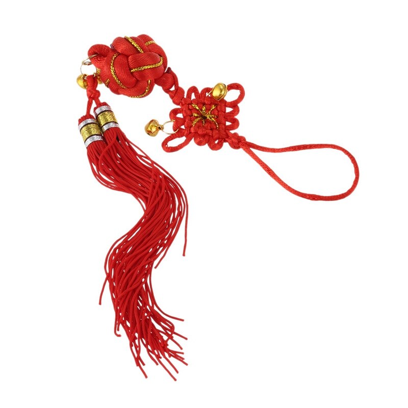 Boule orientale noeud chinois ornement de gland avec des cloches