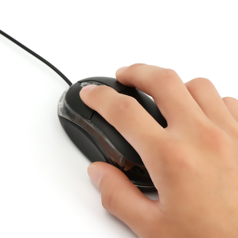 Classic Black Wired Small Optical Mouse USB Wired Optical Gamer Mice For PC Laptop Computer E-sports Cable USB Game Wire Mouse