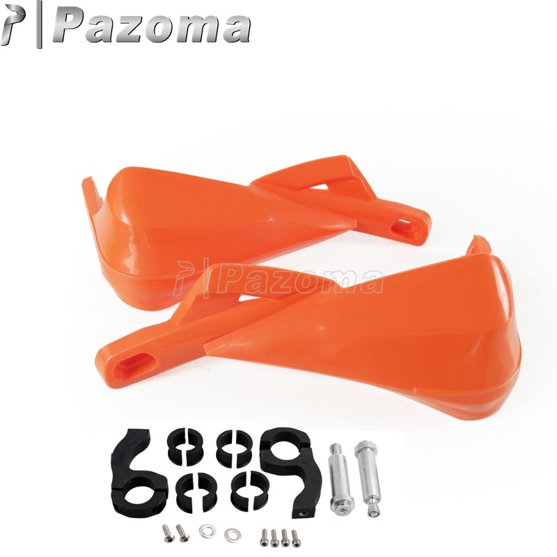 PAZOMA Universal- Motorrad Schwarz Pinsel Bar Hand Wachen Handschutz Für 22mm-28mm Yamaha Kawasaki Honda: Orange