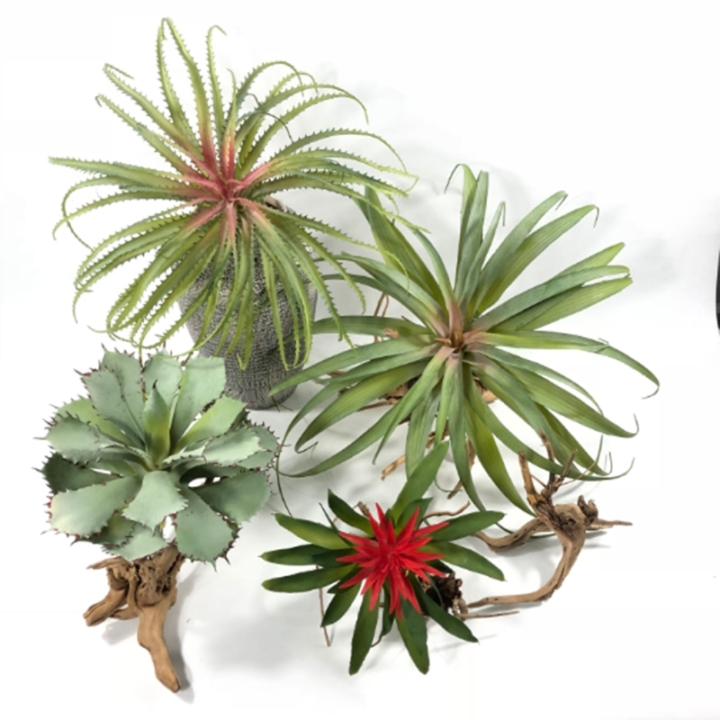 Large artificial air pineapple succulent plant tillandsia plastic green plant Pineapple leaf home shop wedding floral decor