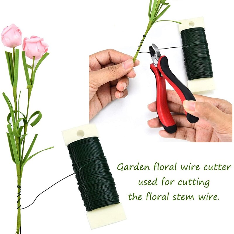 1Set Floral Arrangement Tools Kit Floral Wire Cutter Stem Wire Floral Tapes for Bouquet Stem Wrap Florist