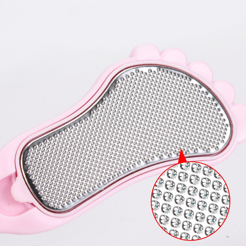 1 Juego de Lima de pie de acero inoxidable producto para eliminar la piel muerta, herramienta de molienda de pies, molinillo de piel muerta de pies para mujer, hombre y adultos (rosa)