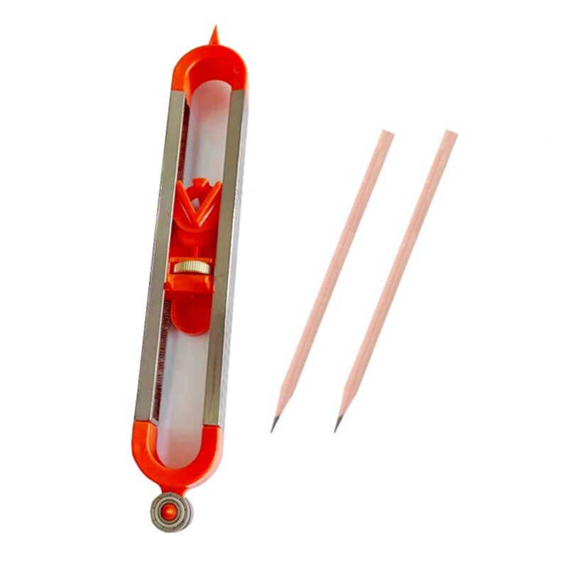 ABSF Profile Scribing Ruler Contour Gauge With Lock Adjustable Precise Measurement Gauge Tool For Tile Woodworking: Grey