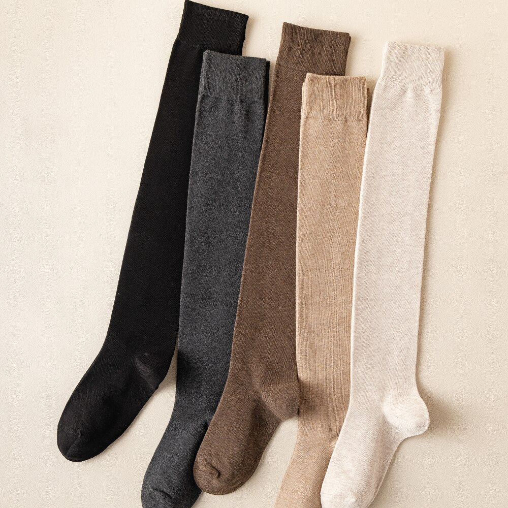 Salina Vrouwen Sokken Katoen Buis Over De Knie Winter Lente Jaar Effen Kleur Mode Persoonlijkheid Leisure Sport Comfortabele