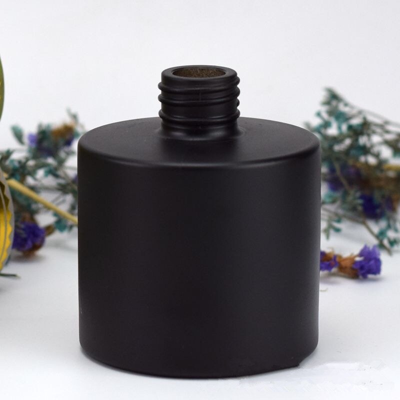 5 Pcs Aromatherapie Zwart Glas Fles Rotan Geur Diffuser Geen Vuur Parfumflesje Geur Vervluchtiging Zwart Voor Home Decor
