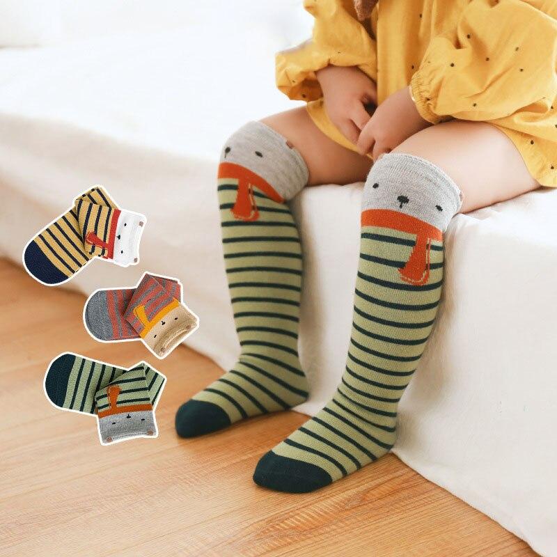 3Pairs/lot Baby Socks Winter Autumn Cotton Wam Baby Girl Knee High Sock Cartoon Kids Boys Socks for Children Toddler Socks