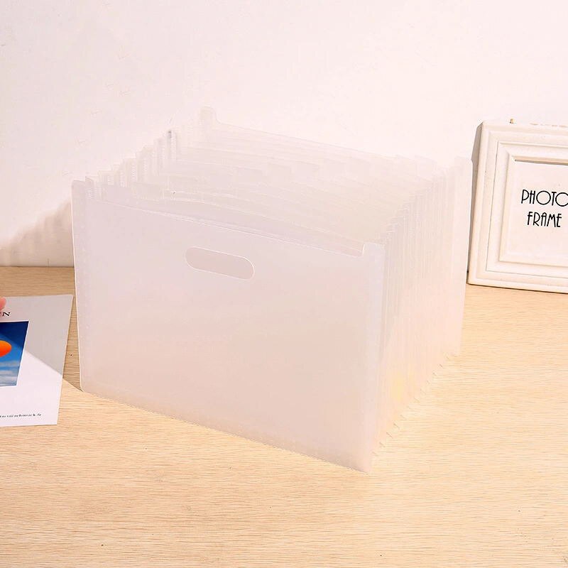 1Pc File Folder Document Paper Organizer Storage Holder Multilayer Expanding Box School Office Stationery File Desktop Storage: F
