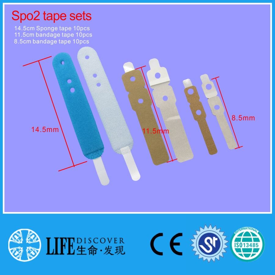 short cable AWT adult finger clip spo2 sensor ECG Cable for masimo LNOP with special chip: tapes