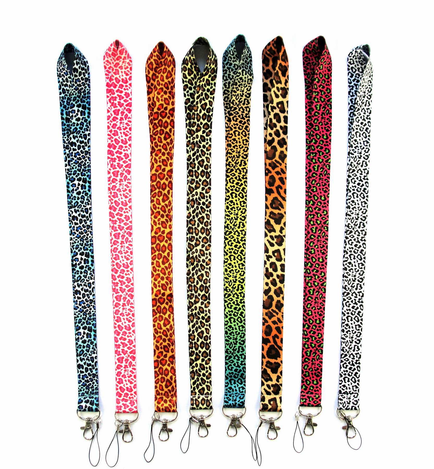 Leopard Phone Lanyard Key Rope Lanyard Neck Lanyard Rope Hang Card Badge Gym Keychain Lanyard Key Material Model Number